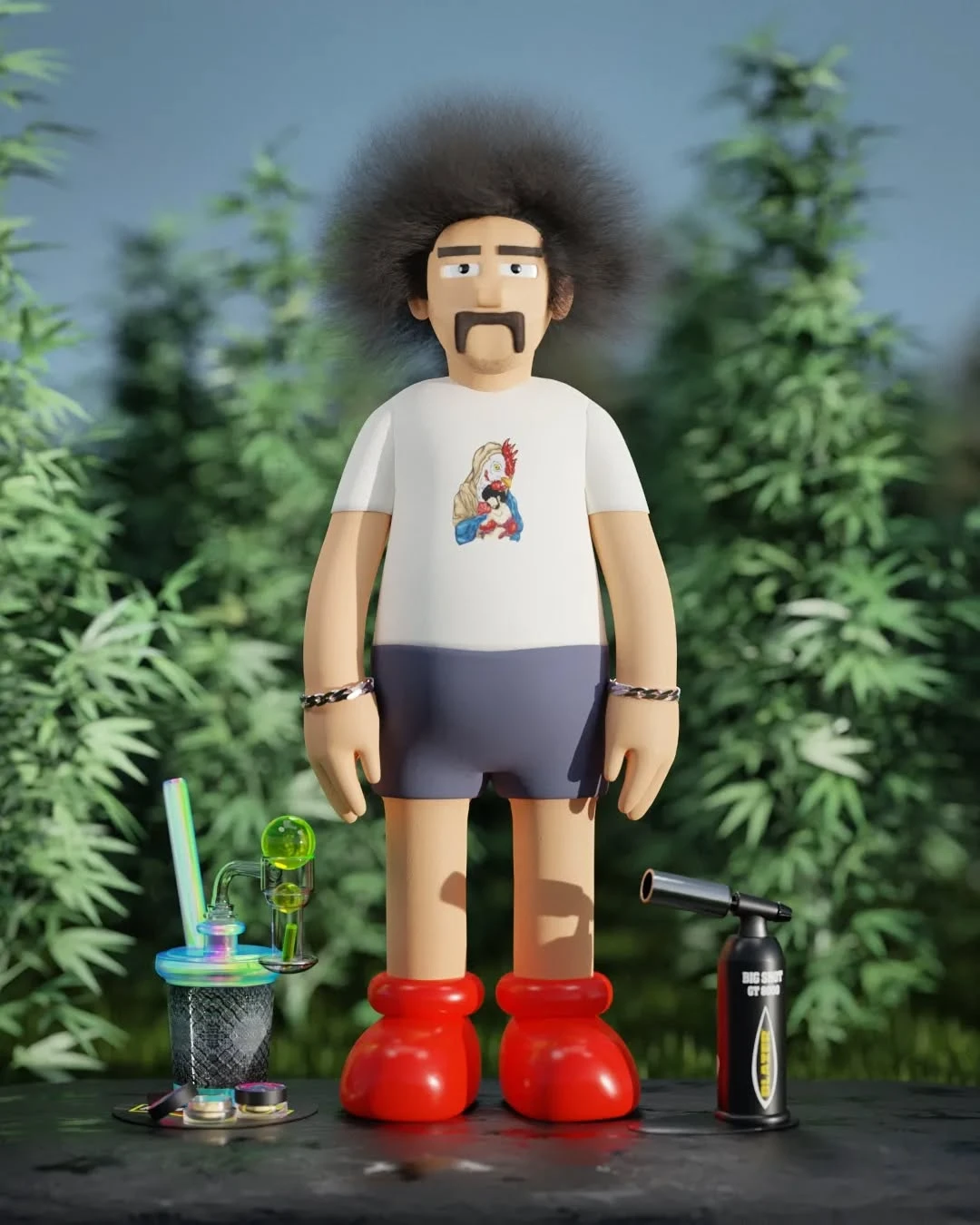 MasonicSmoker cannabis rosin logo - digital art by DrBaph