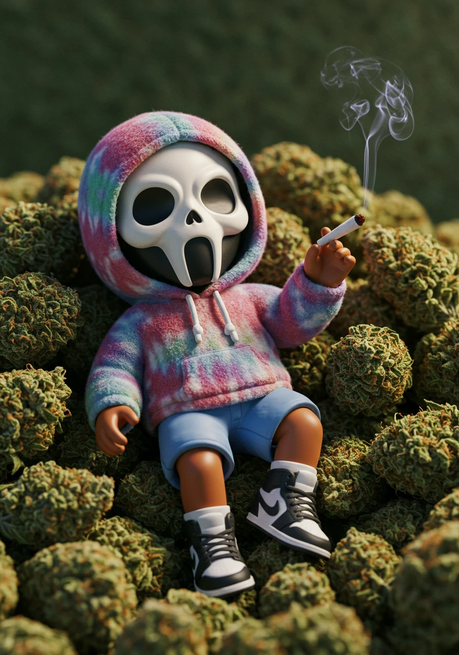 DrBaph skully digital rosin art